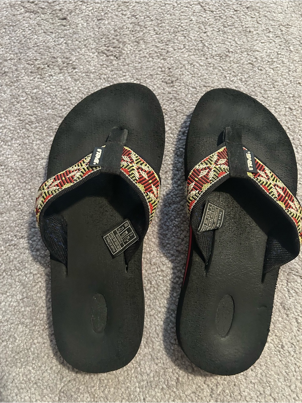 Teva flip flops sz 7